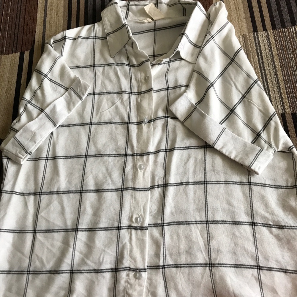 Button down crop top